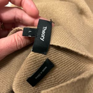 Mock turtleneck tunic tan cashmere